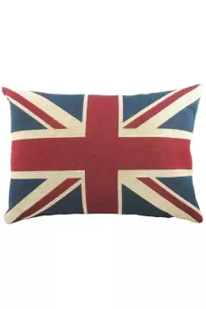 Image of Union Jack Flag Belgian Tapestry Woven Cushion