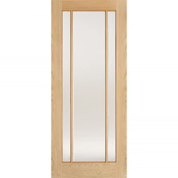 Image of Lincoln Internal Glazed Prefinished Oak 3 Lite Door - 762 x 1981mm