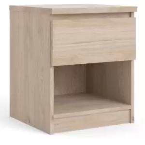 Image of Furniture To Go - Naia Bedside 1 Drawer 1 Shelf in Jackson Hickory Oak - Oak