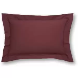 Image of Charlotte Thomas Poetry Plain Dye 144 Thread Count Combed Yarns Burgundy Oxford Pillowcase - Purple