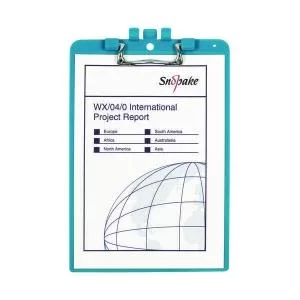 Image of Snopake Clipboard with Pen Holder A4 Turquoise 15887 SK22269