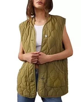 Image of Free People Billy Quilted Military Vest