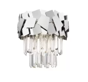 Image of Celine Crystal Laser Cut 4 Light Semi-Flush Chrome