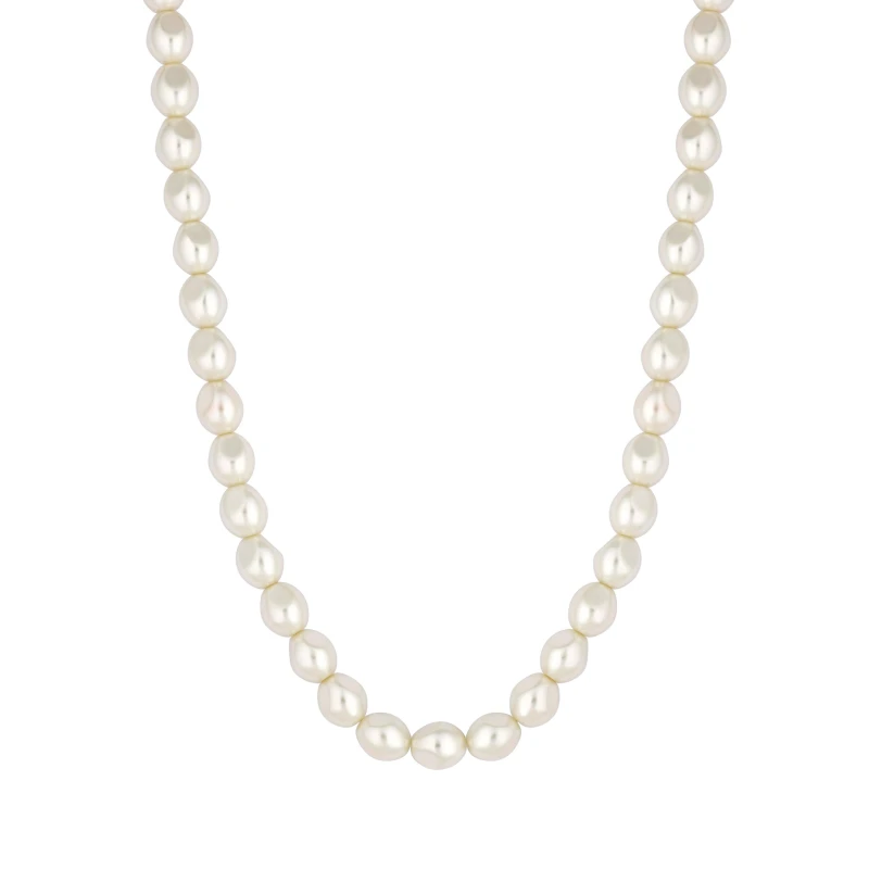 Image of Jon Richard Cream Pearlised Baroque 16" Necklace Cream