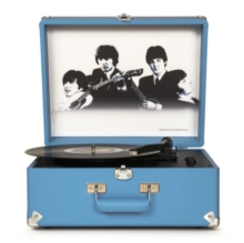Image of Anthology Turntable Record Player Deck - Beatles - Blue