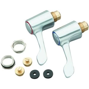 Image of Wickes Sink and Basin Lever Tap Head Conversion Kit - Chrome