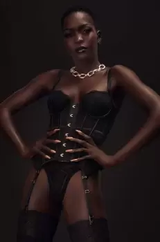 Image of Hunkemoller Fleur Bustier Nyakim Black