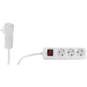 Image of REV 0012326114 Power strip (+ switch) 3x White PG connector