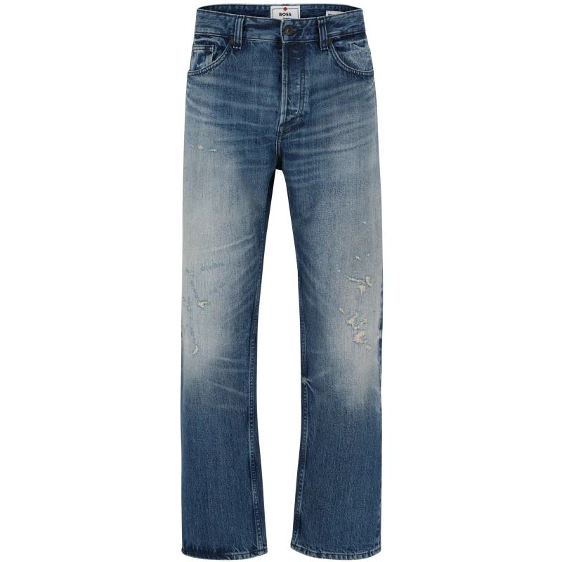 Image of Boss Mens Relaxed Fit Jeans Bright Blue male 32W R