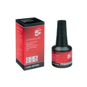 Image of 5 Star Office Endorsing Ink 28ml Black