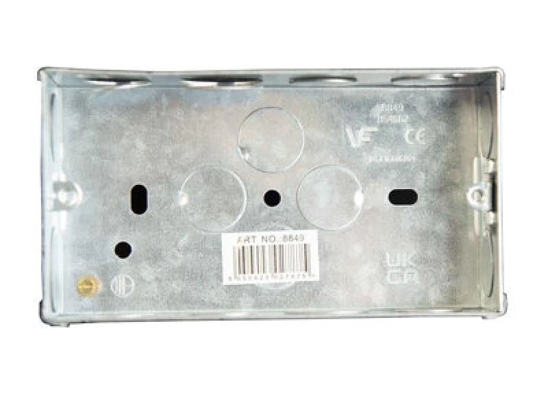 Image of Dencon 8849Nb Metal Back Box 2-Gang 35mm Dcn8849Nb