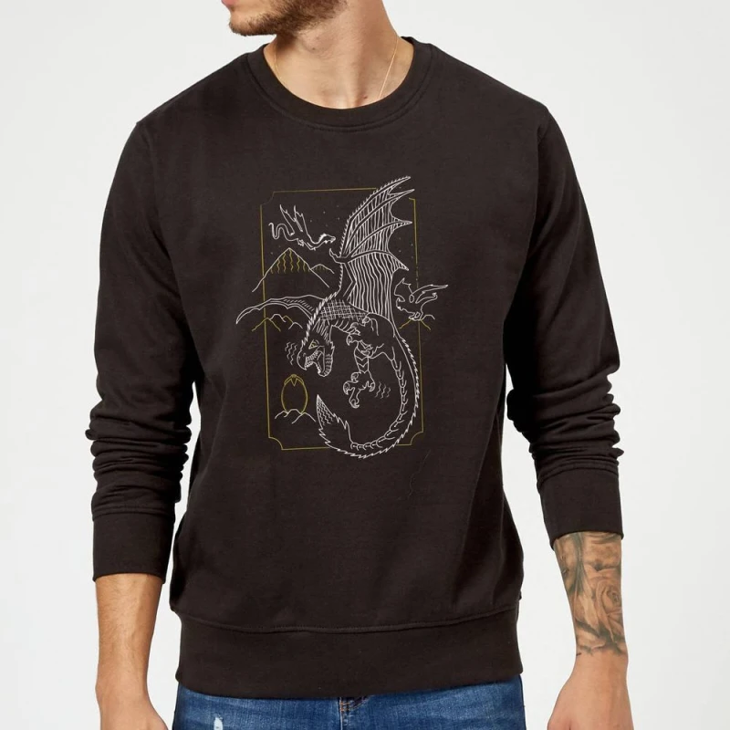 Image of Harry Potter Hungarian Horntail Dragon Sweatshirt - Black - L