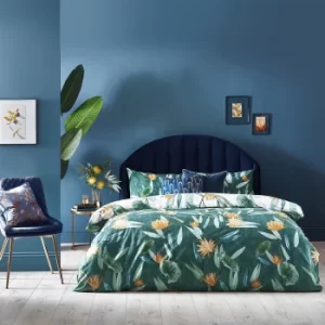 Image of Furn. Tigerlily Duvet Cover and Pillowcase Set Green