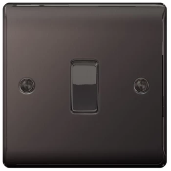 Image of BG Nexus Metal Black Nickel 1 Gang 2 Way Rocker Switch 10A - NBN13