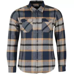 Image of Barbour Mens Rhobell Tailored Shirt Grey Marl Medium
