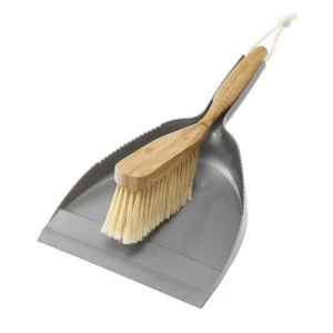 Image of Addis Bamboo Dustpan and Brush Set