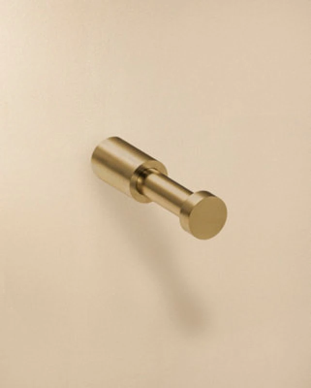 Image of Cosmic Towel Hook, Robe Hook, Coat Hook, Brushed Gold 5,5 Cm, Installed With Screws, Logic Collection