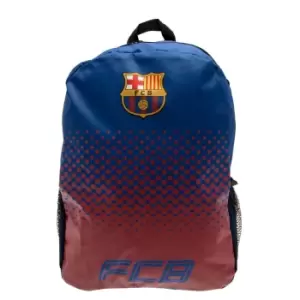 Image of FC Barcelona Fade Design Backpack With Mesh Side Pockets (One Size) (Blue/Red)