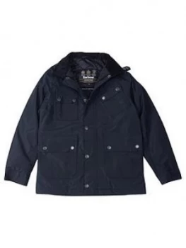 Image of Barbour Boys International Tyne Waterproof Jacket Black Size Age 14 15 Years