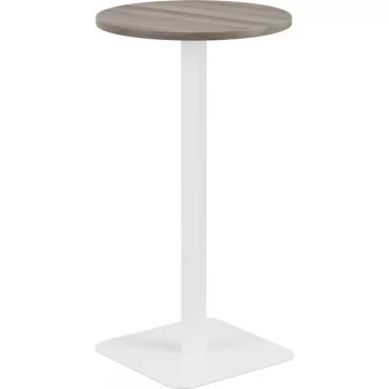 Image of 600MM Circular High Contract Table - White/Grey Oak