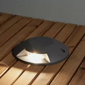 Image of Konstsmide Recessed Ground Outdoor Effect Light Deck Light Surface Mounted Dark Grey 5W LED 1 Way, IP65