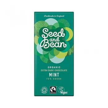 Image of Seed & Bean Fairtrade Organic Mint Dark 72% Chocolate 85g