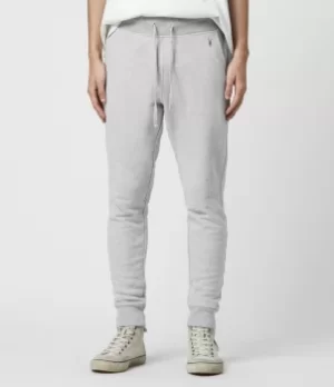 Image of AllSaints Mens Cotton Slim Fit Raven Cuffed Sweatpants, Grey, Size: XL