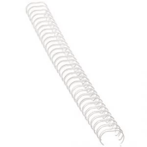 Image of Fellowes Wire Binding Element 12.7mm White Pack of 100 53270