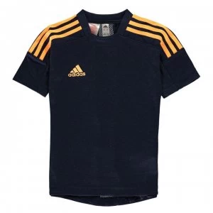 Image of adidas Boys Football Climalite Trofeo + Jersey - Navy/Orange