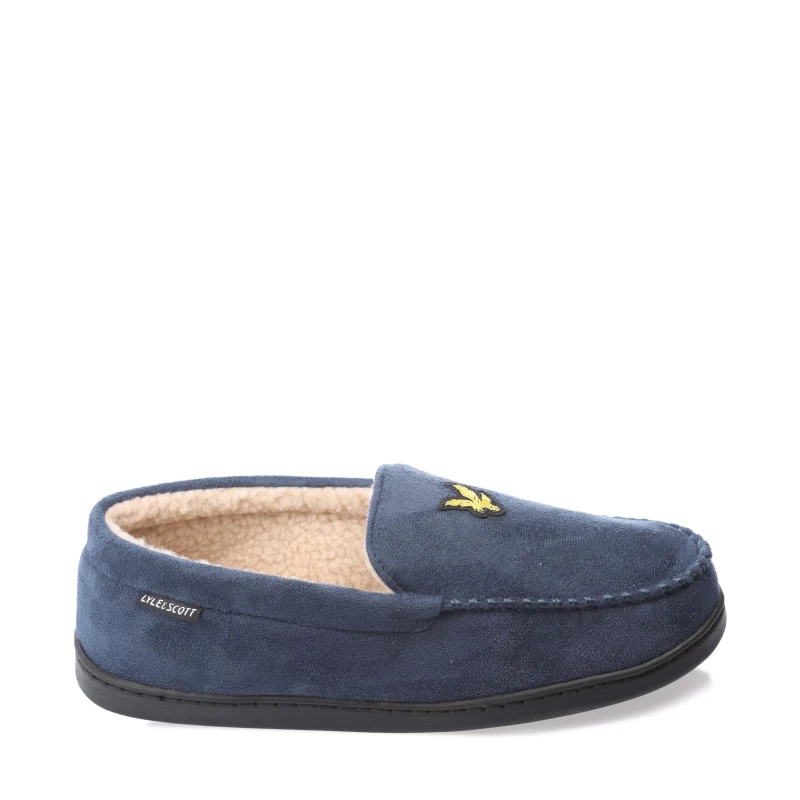 Image of Lyle and Scott Aspen Slippers Navy male UK 7