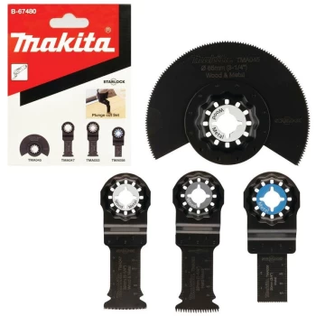 Image of Starlock Multi Tool 4 Piece Plunge Cut Segment Set - DTM50 DTM51 DTM52 - Makita