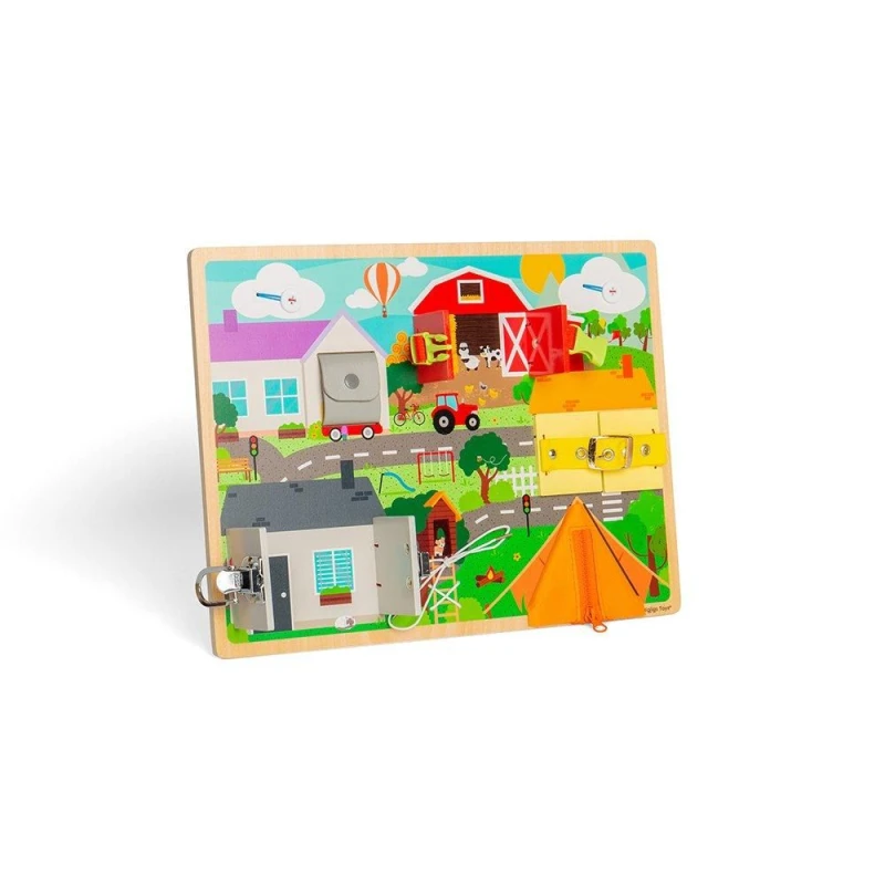 Image of Bigjigs Toys Wooden Life Skills Board Multi unisex