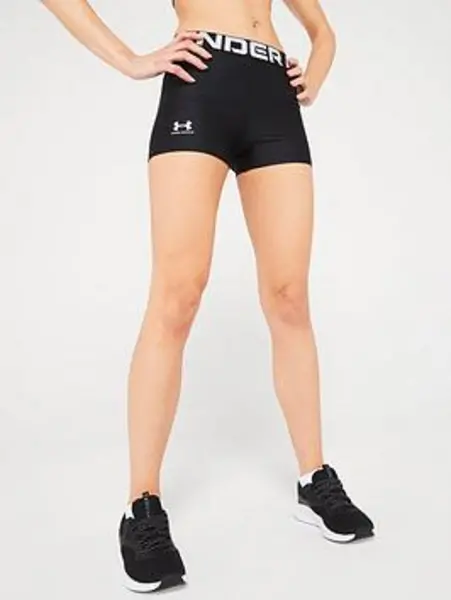 Image of Under Armour Womens Training Heat Gear Authentics Shorty - Black/White