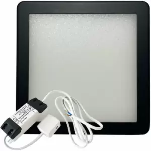 Image of Loops - 1x matt Black Ultra-Slim Square Under Cabinet Kitchen Light & Driver Kit - Warm White Diffused led
