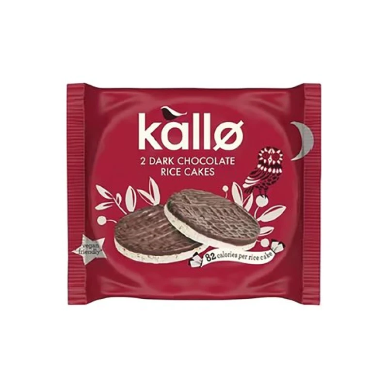 Image of Kallo Kallo Belgian Dark Chocolate Rice Cake Thins Two Pack (Pack 30) - 0401229 0401229