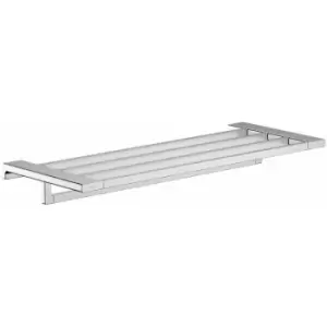 Image of AddStoris Bathroom Towel Rack Rail Chrome Wall Mounted 648mm 41751000 - Silver - Hansgrohe