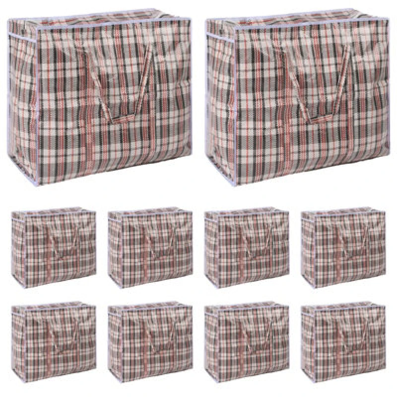 Image of OHS OHS Laundry Bags Zip 10 x Extra Large Clothes Bedding Storage Bag Organiser in Grey Grey One Size Unisex 5027434178285