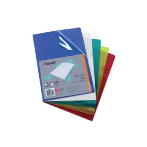 Image of Premium A4 Document Folder, Assorted Colours, Embossed, 100MIC, Cut Flush, L-Folder, Pack of 25