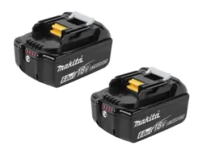 Image of Makita BL1860BX2 18V 6Ah LXT Li-ion Genuine Makstar Battery Twinpack