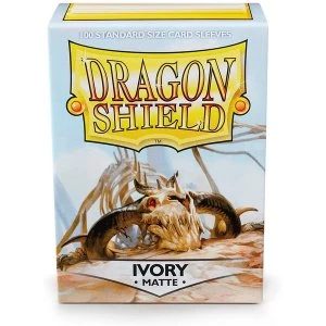 Image of Dragon Shield Ivory Matte Card Sleeves - 100 Sleeves