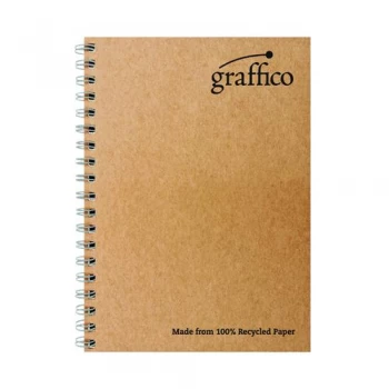 Image of Graffico Recycled Wirebound Notebook 160Pg A4 Pack of 10 EN07340