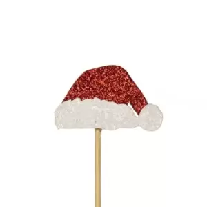 Image of Anniversary House Glitter Santa Hat Christmas Cupcake Toppers