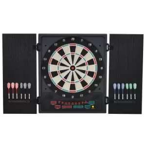 Image of Jouet Electronic Dartboard in Case LED Scoreboard with 12 Darts 30 Heads Cabinet
