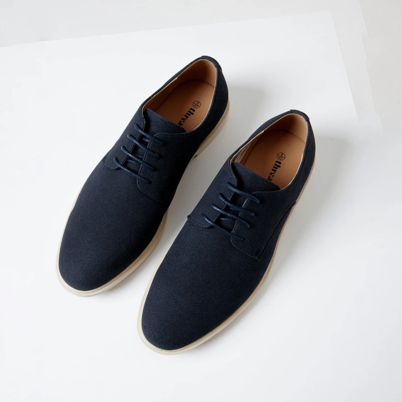 Image of Threadbare Mens Faux Suede Desert Boots Navy male 9