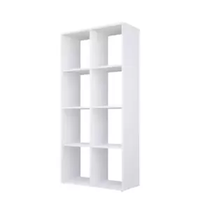 Image of KUDL 8 Cubic Section Shelving Unit White