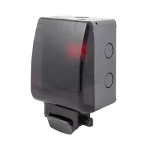 Image of Click Scolmore Aquip Weatherproof IP66 13A 1 Gang Switched Socket Neon - OA835T
