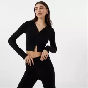 Image of Jack Wills Knitted Double Zip Hoody - Black