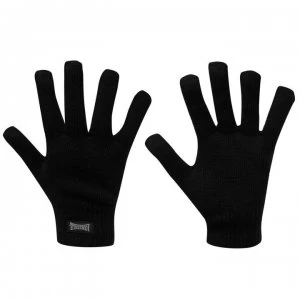 Image of Lonsdale Knitted Gloves Mens - Black