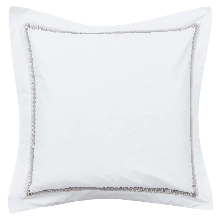 Image of Bedeck of Belfast White Cotton Percale 300 Thread Count Sezan' Large Square Pillow Case