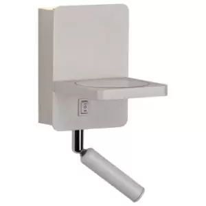 Image of Cristal Rob 10.5cm LED Wall Light 5W+3W 532Lm 3000K usb and Wireless Charge White